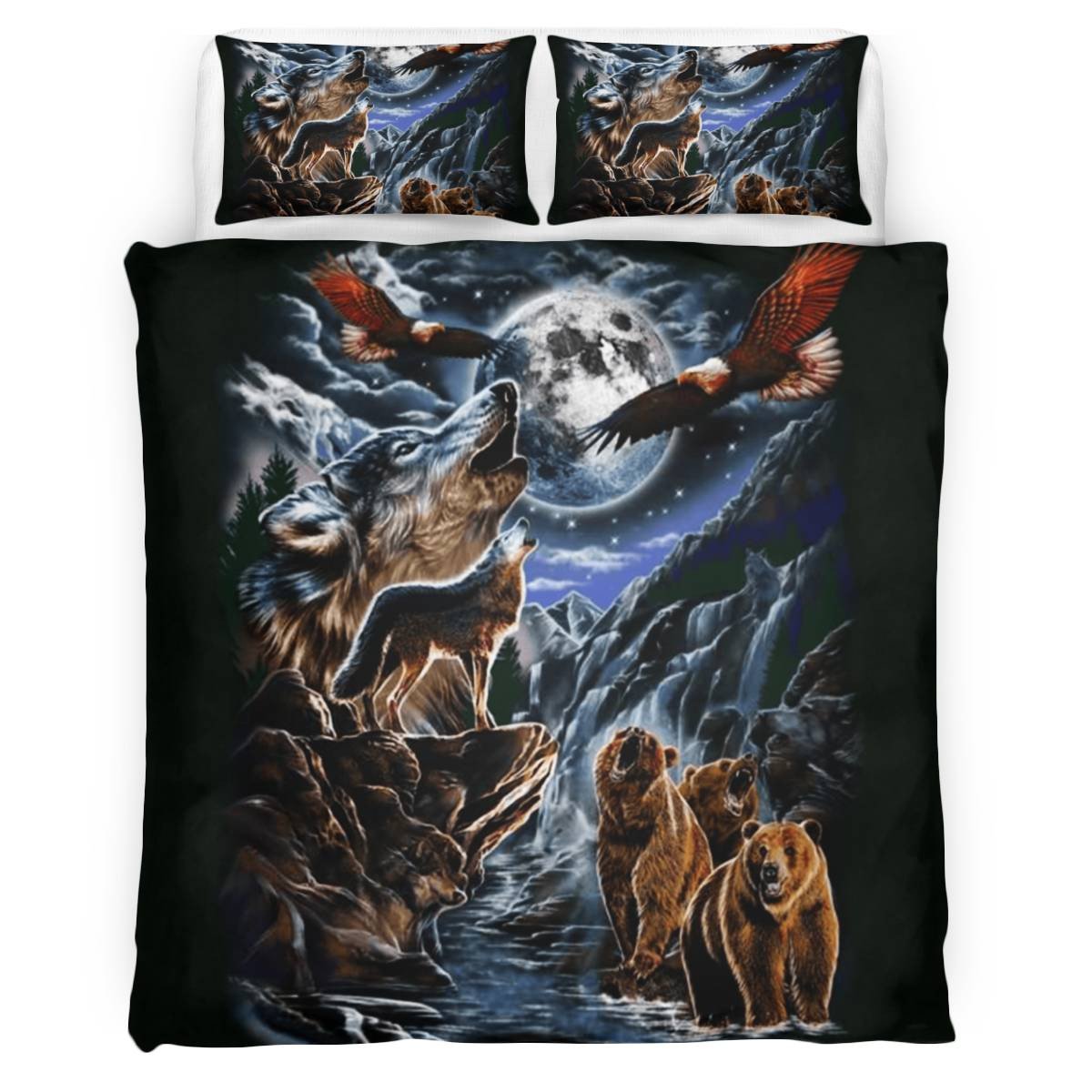 hippieartzone - Native American Animal Spirit Bedding Set