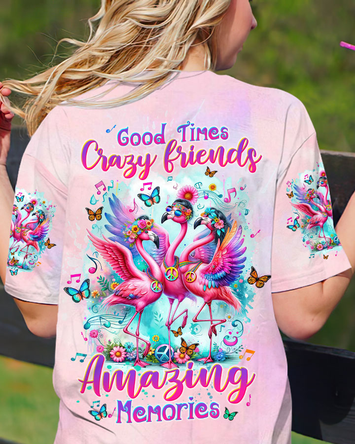 Hippie Art Zone - Good Times Crazy Friend Flamingo For Hippie