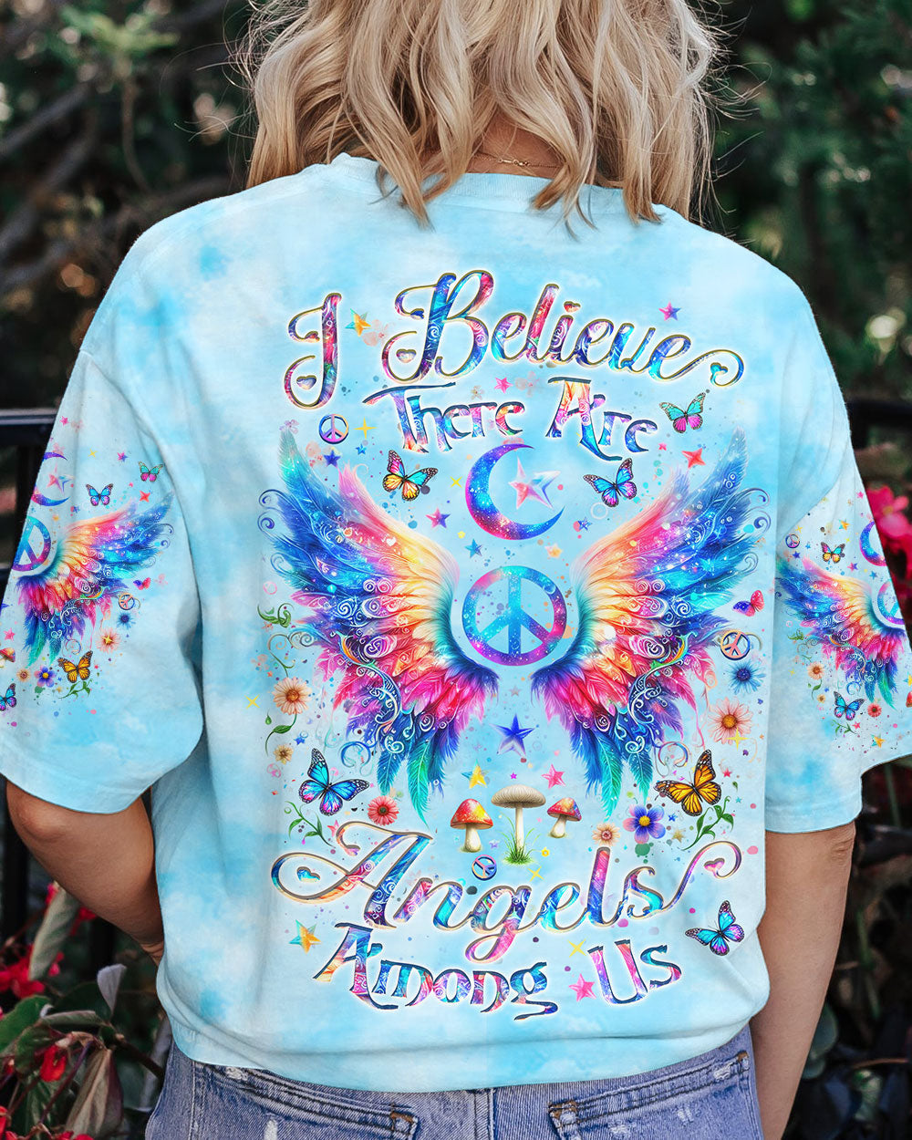 Hippie Art Zone - I Believe There Are Angels Among Us Wings For Hippie