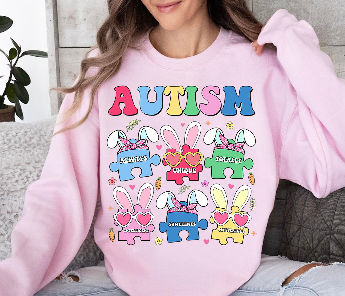 hippieartzone Tshirt - Autism Easter Seeing The World Tshirt, Sweatshirt