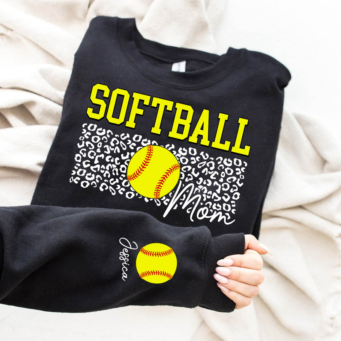 hippieartzone Tshirt - Softball Mom Tshirt, Sweatshirt