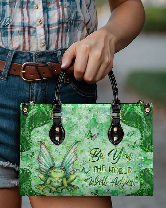 hippieartzone Bag - BE YOU THE WORLD WILL ADJUST LEATHER HANDBAG