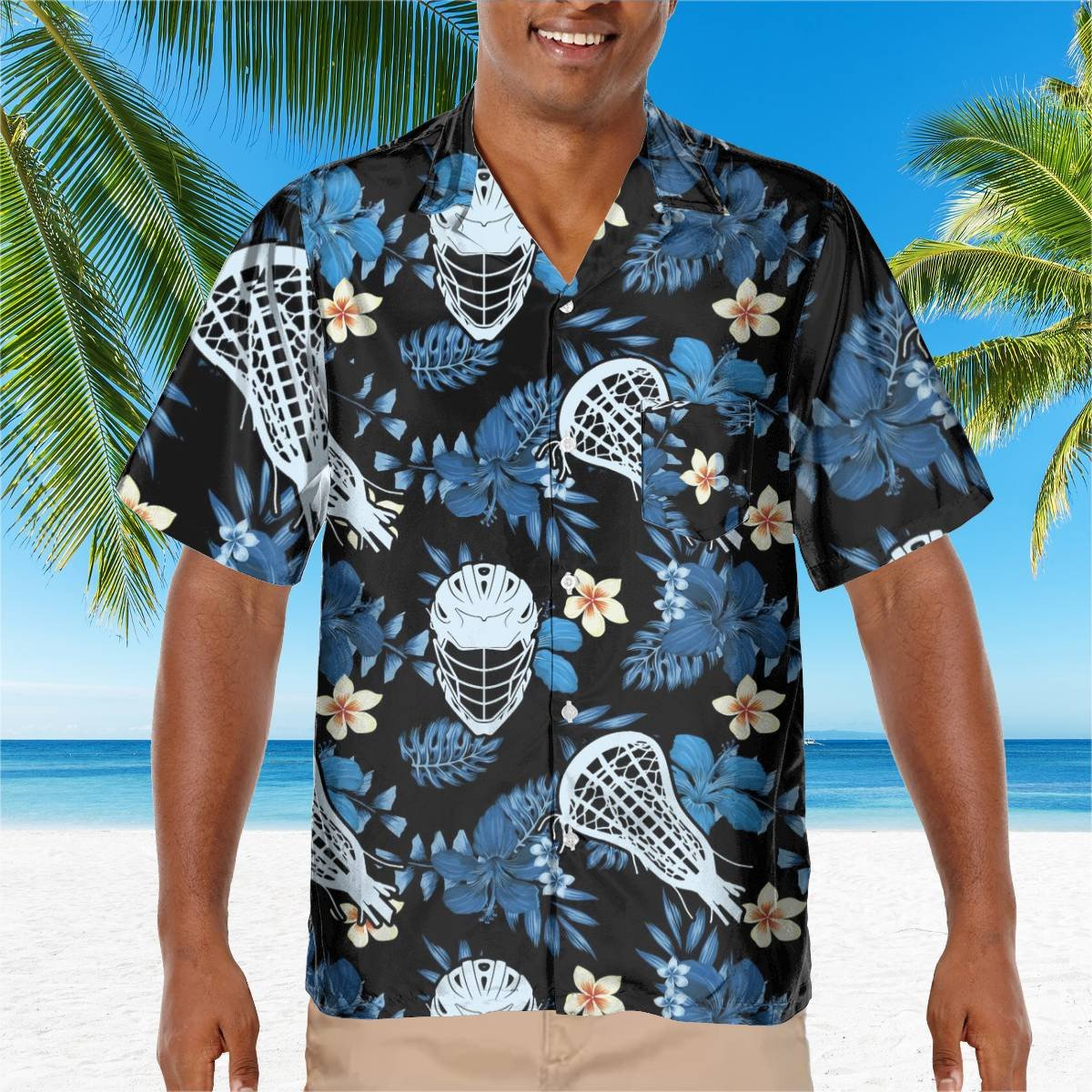 hippieartzone - BLUE LACROSSE SET BEACH TROPICAL HAWAII.