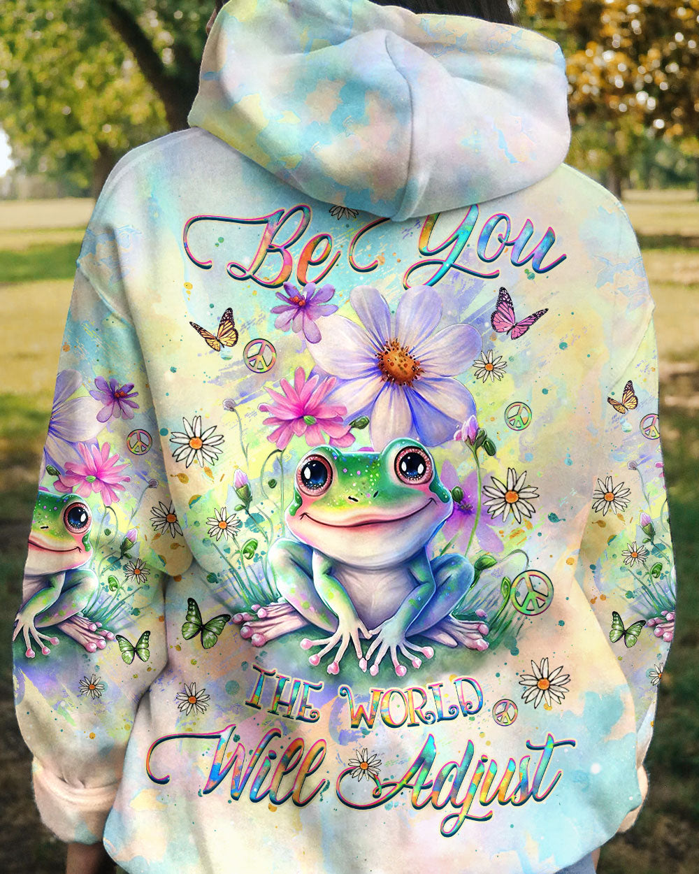 Hippie Art Zone - Be You The World Will Adjust Frog For Hippie