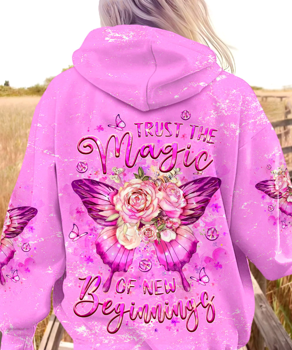 Hippie Art Zone - Trust The Magic Of New Beginnings Butterfly For Hippie