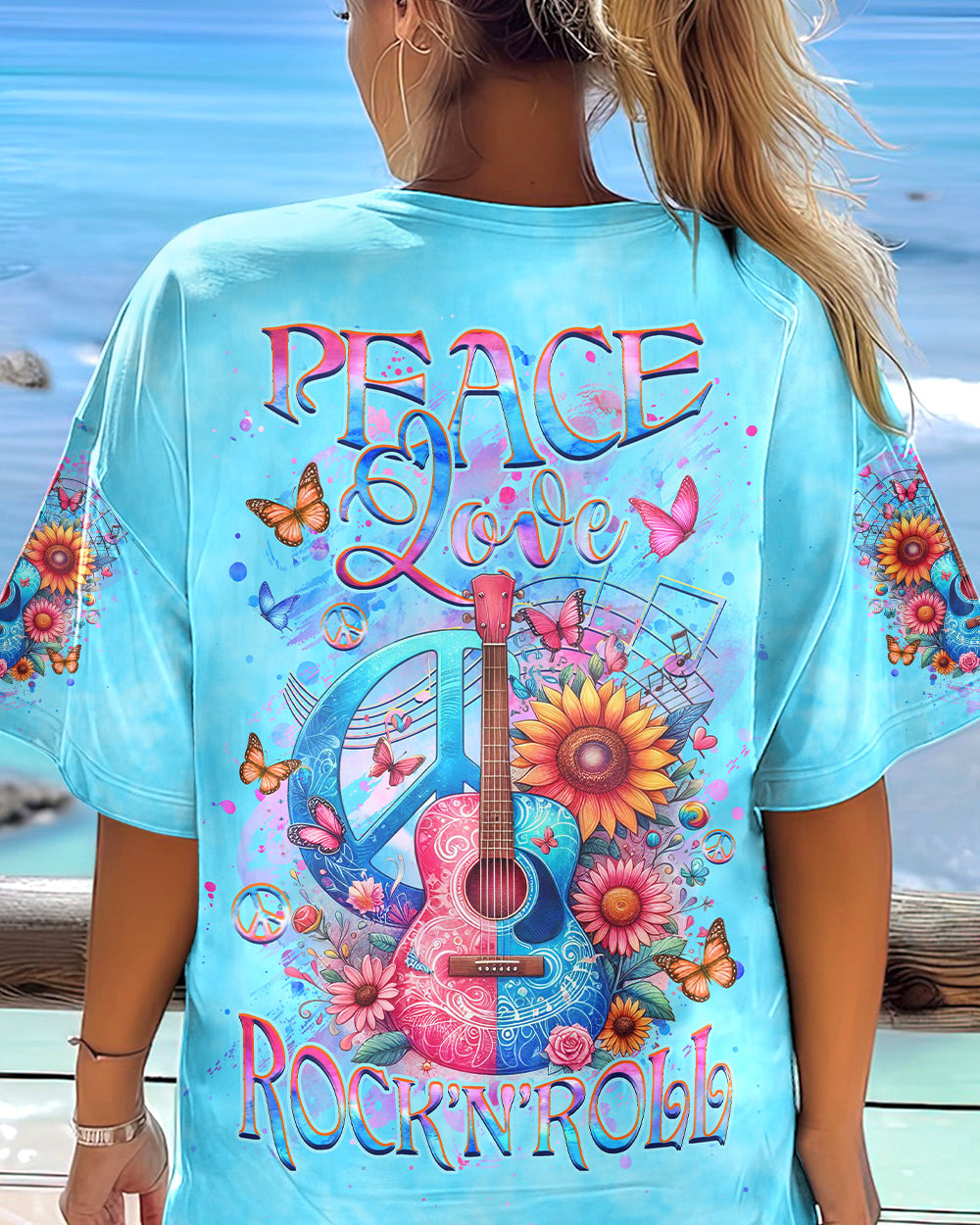 Hippie Art Zone - Peace Love Rock &#39;N&#39; Roll Guitar For Hippie