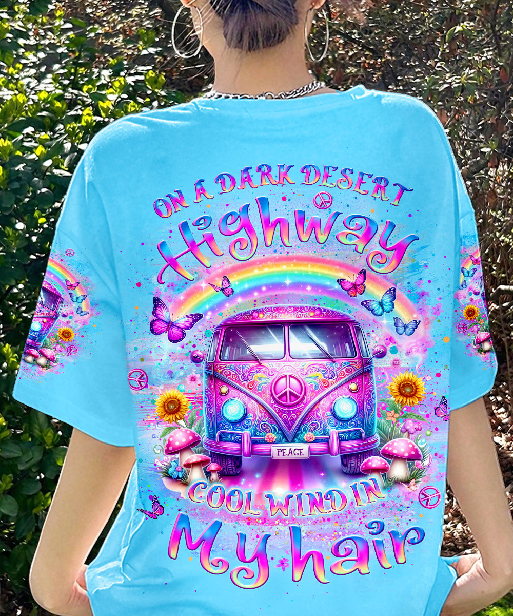 Hippie Art Zone - On A Dark Desert Highway Tie Dye For Hippie