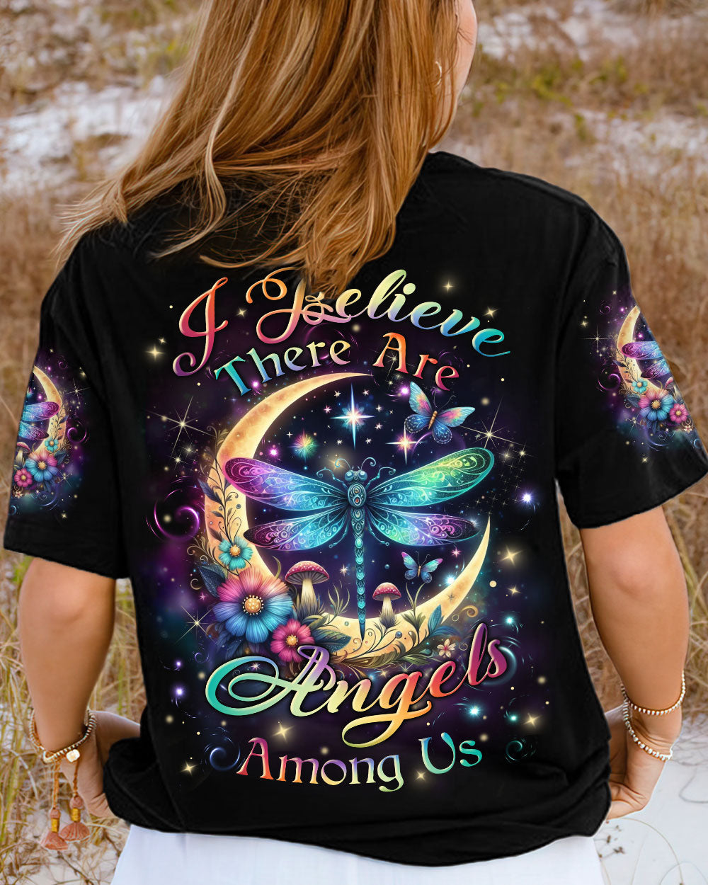 Hippie Art Zone - I Believe There Are Angels Among Us Dragonfly For Hippie
