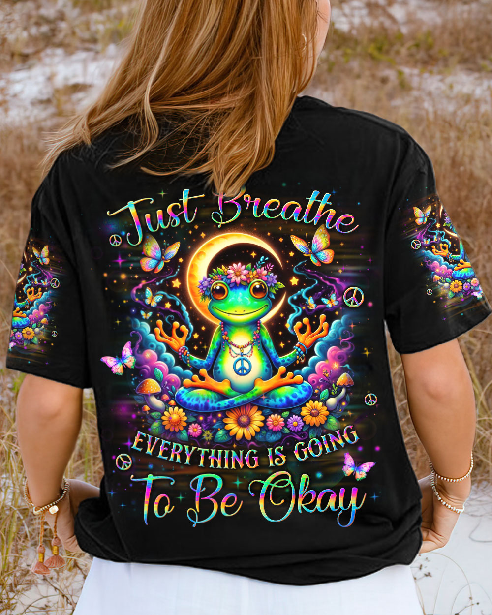 Hippie Art Zone - Just Breathe Frog For Hippie