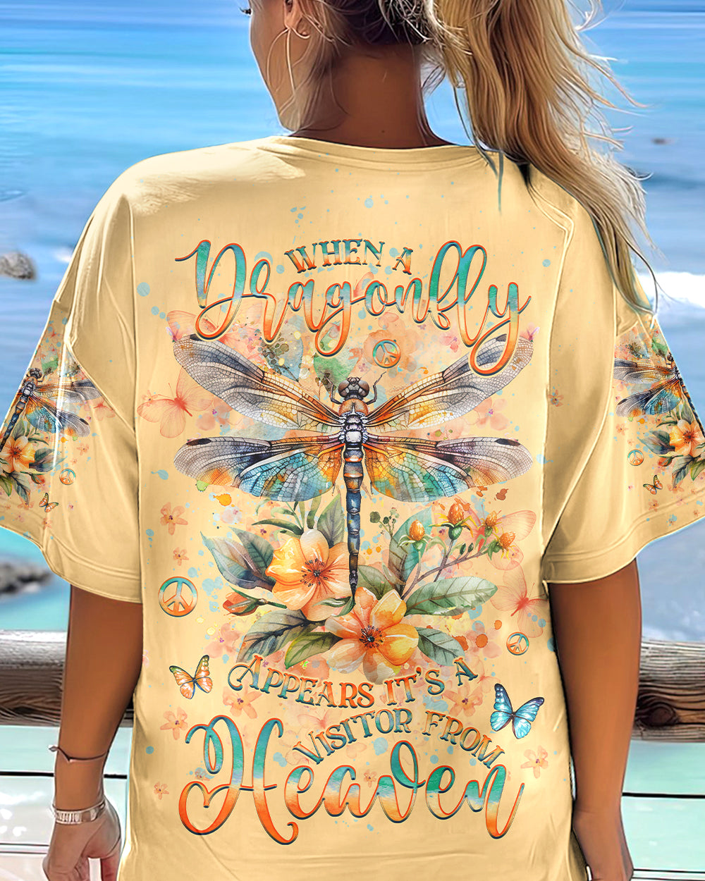 Hippie Art Zone - When A Dragonfly Appears It&#39;S A Visitor From Heaven For Hippie