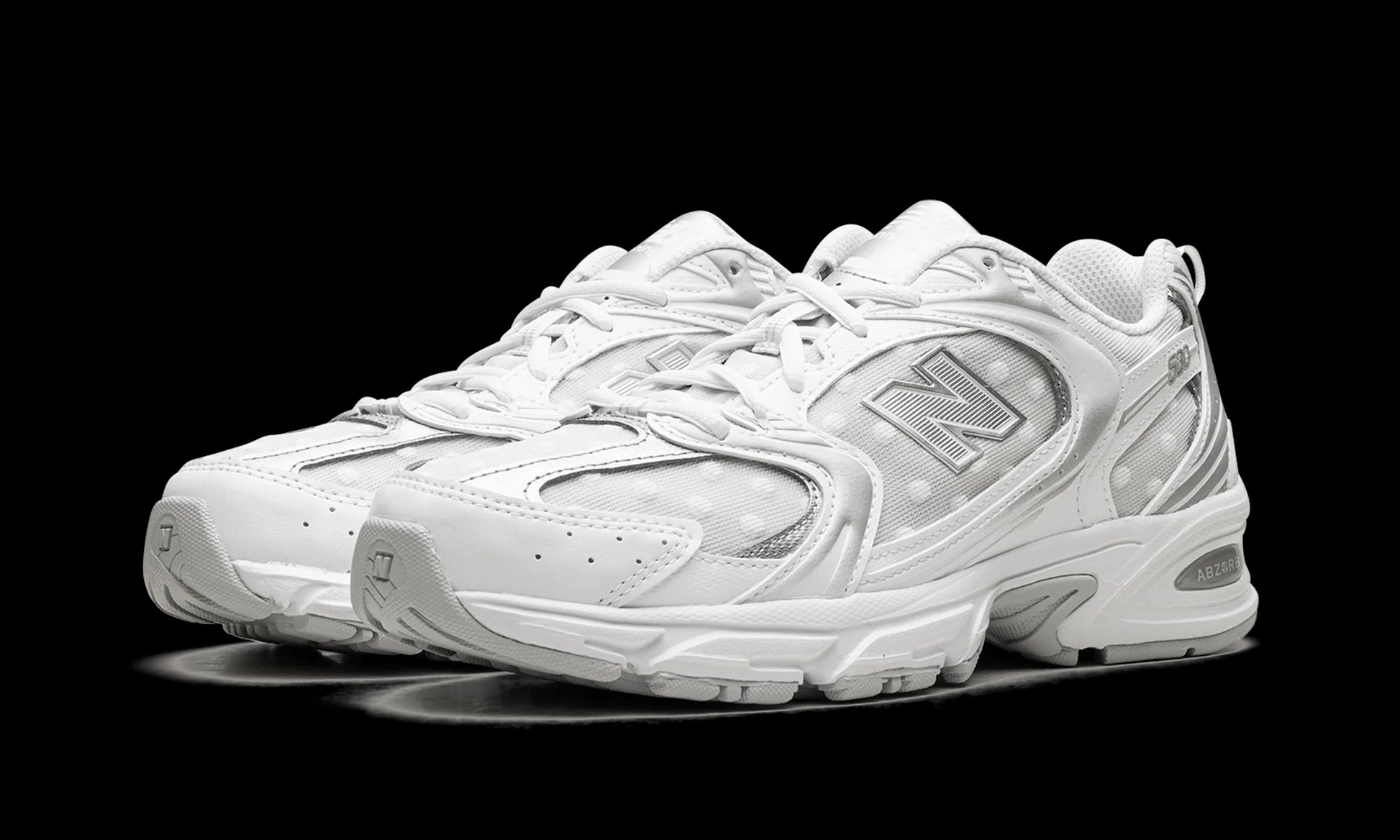 530 "Silver Metallic Polka Dots"