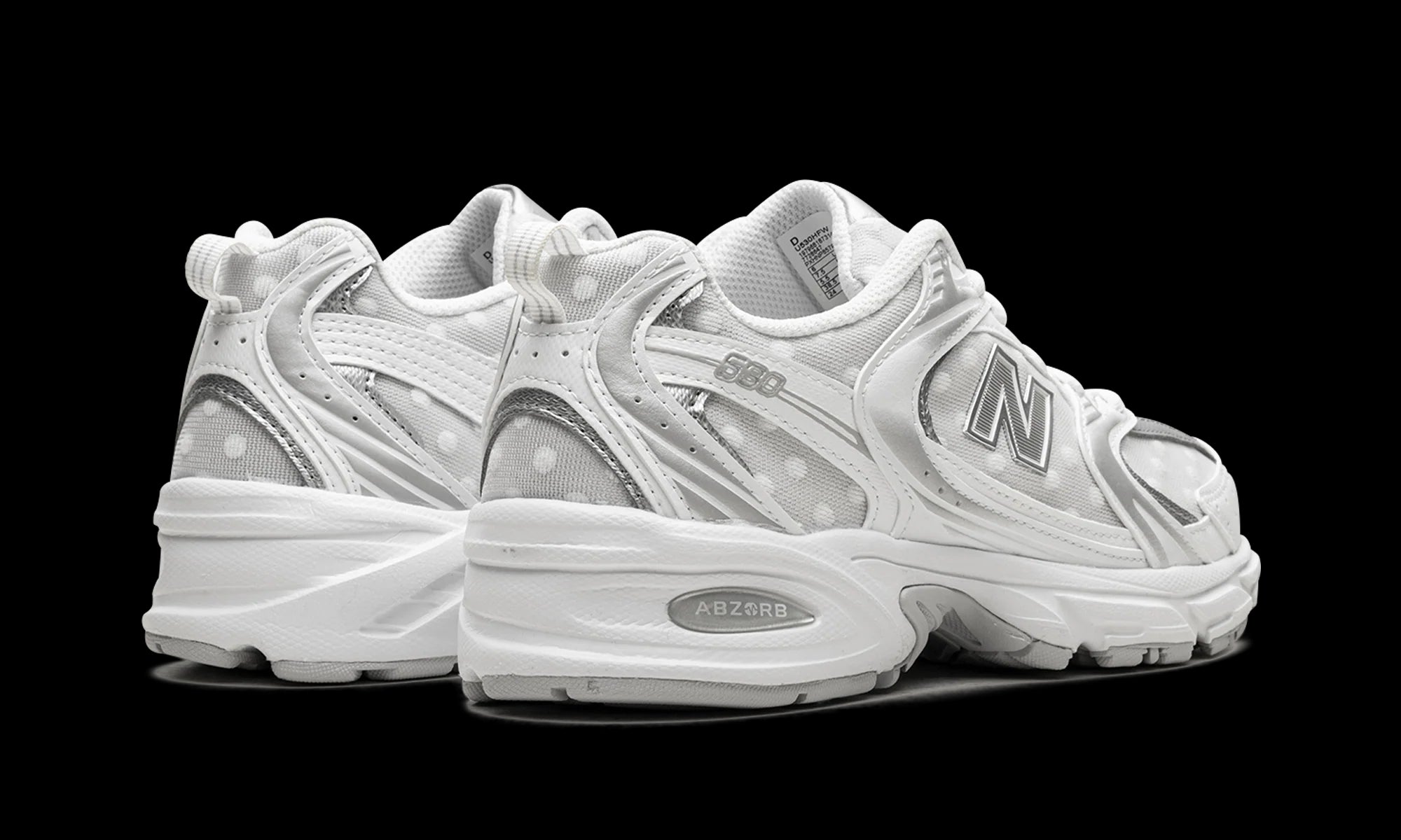 530 "Silver Metallic Polka Dots"