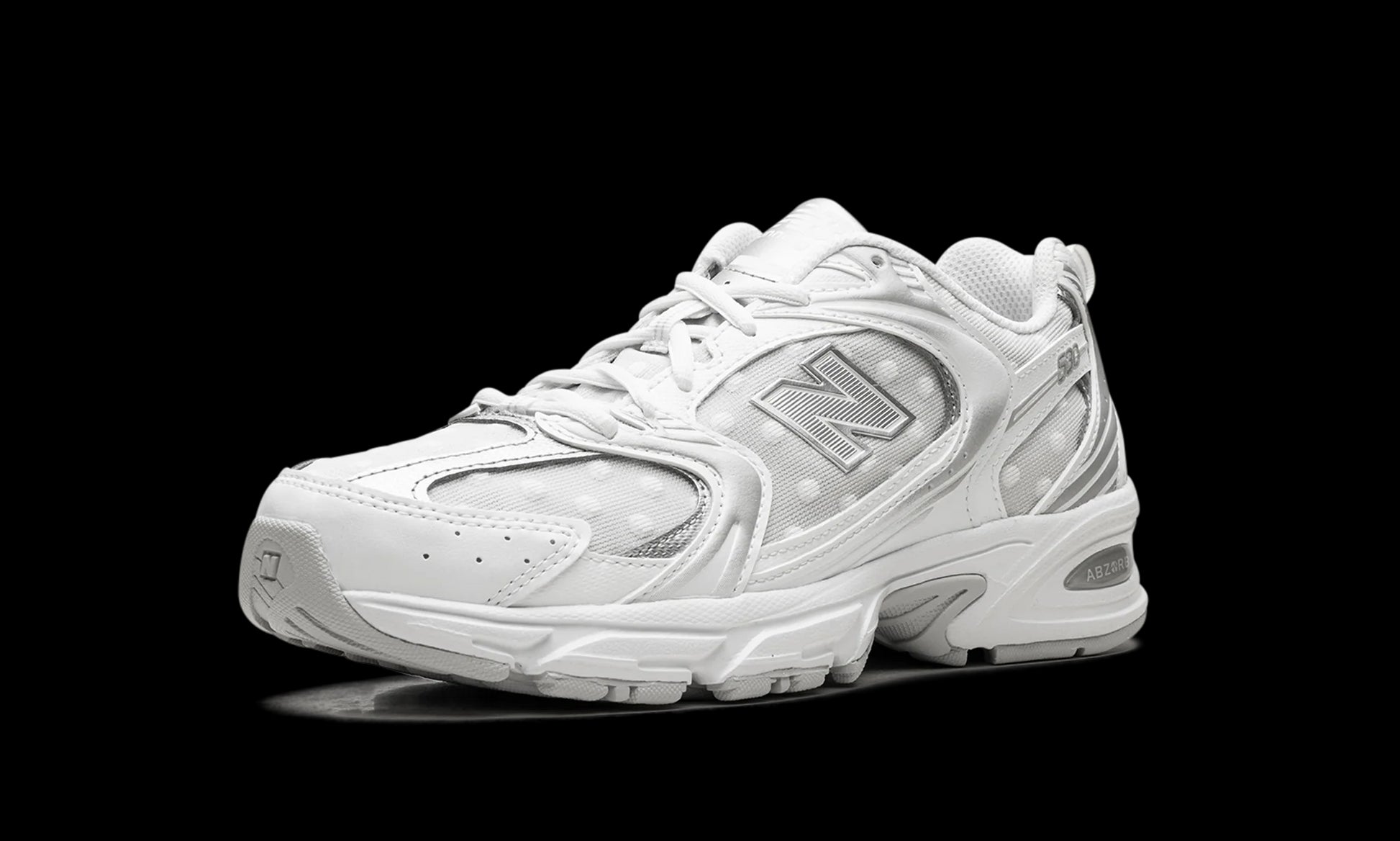 530 "Silver Metallic Polka Dots"