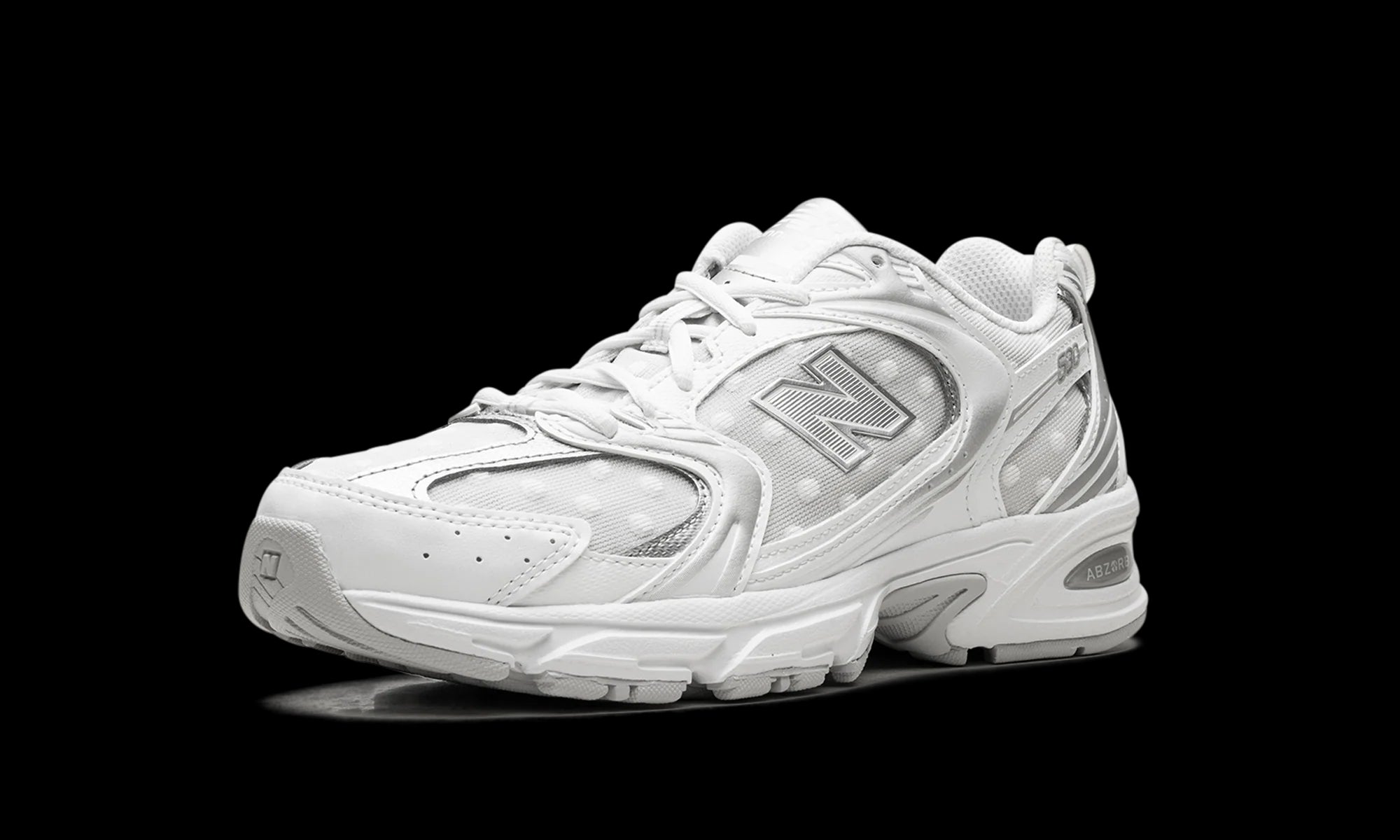 530 "Silver Metallic Polka Dots"