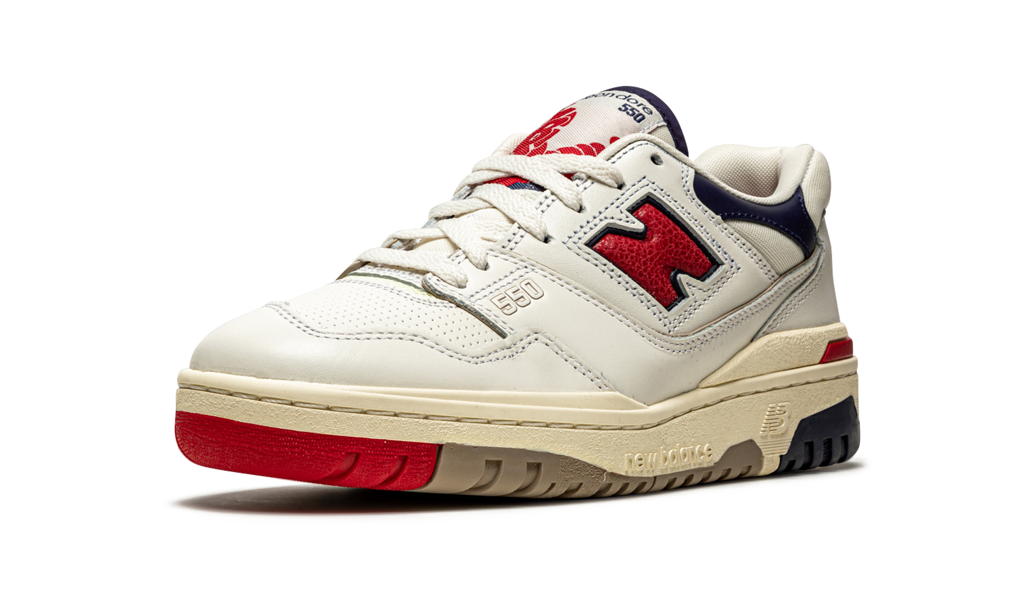 550 "aime Leon Dore - White Navy Red" - 4