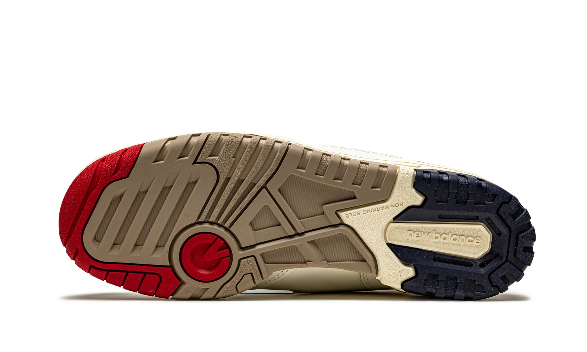 550 "aime Leon Dore - White Navy Red" - 5