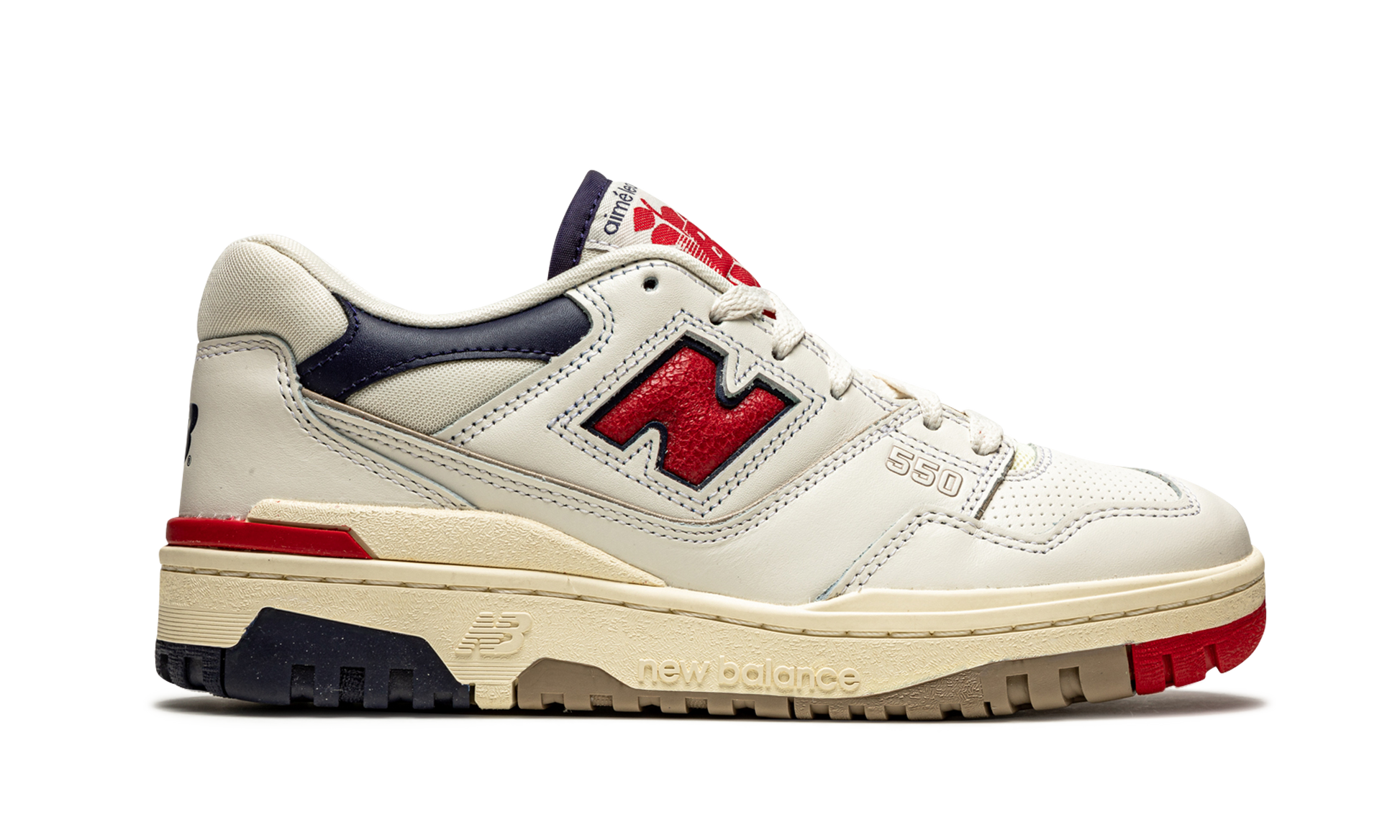 550 "aime Leon Dore - White Navy Red" - 6