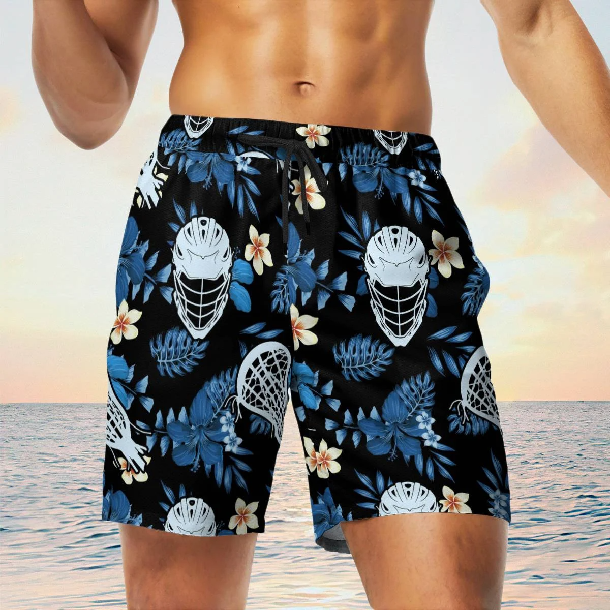 hippieartzone - BLUE LACROSSE SET BEACH TROPICAL HAWAII.