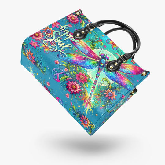 hippieartzone Bag - HIPPE SOUL DRAGONFLY LEATHER HANDBAG