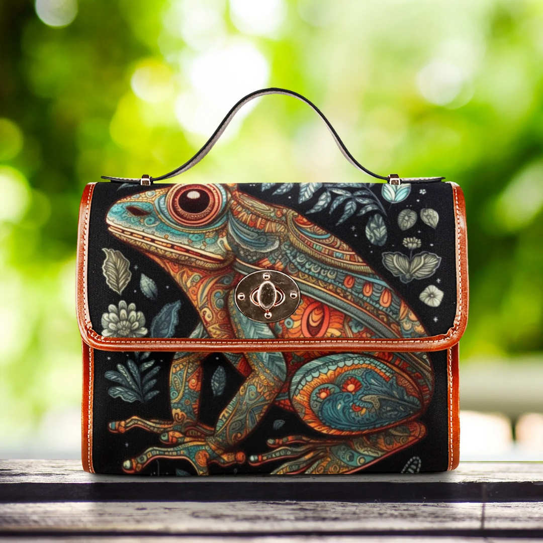 Lovers Toad Handbag Witchy Frog Satchel Handbag Boho Hippies Gift