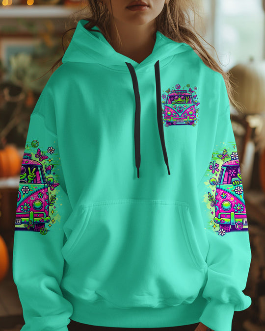 Be You The World Will Adjust Frog Bus Hoodie Sweatshirt For Boho Hippie