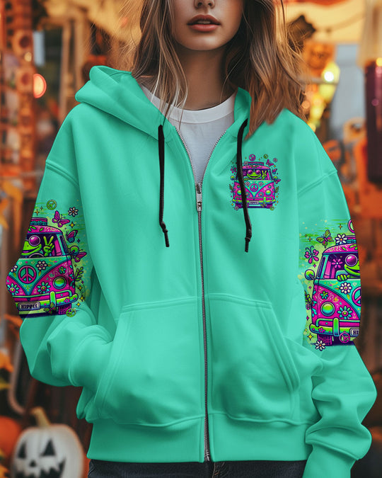 Be You The World Will Adjust Frog Bus Hoodie Sweatshirt For Boho Hippie