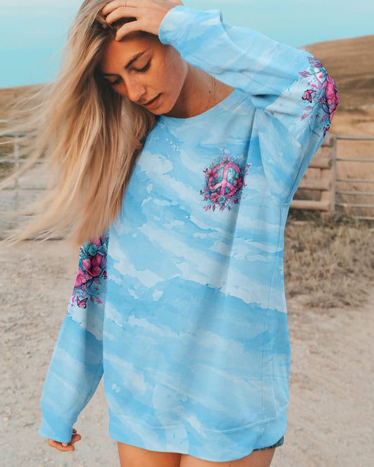 Don't Worry Be Hippie Hoodie Sweatshirt For Boho Hippie