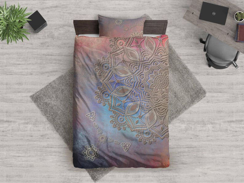 Hippie Art Zone - Bohemian Duvet Cover, Hippie Bedding, Bedding Set For Hippies