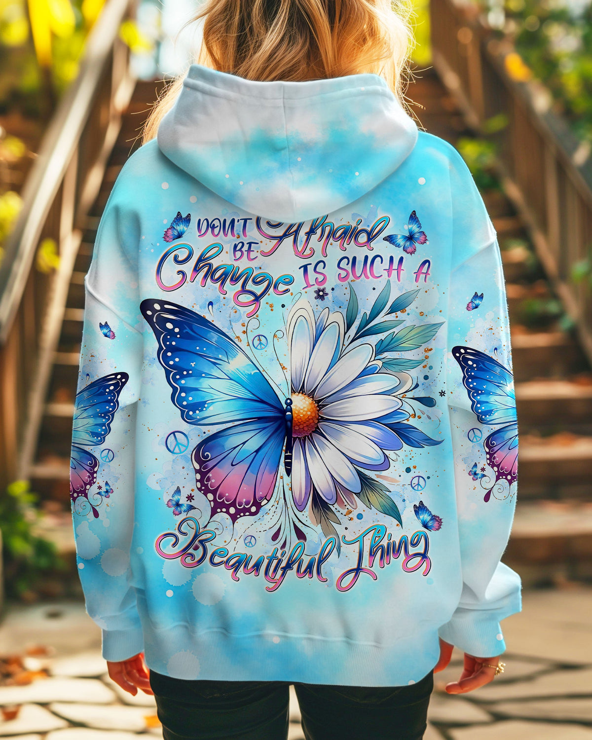 Change Is Such A Beautiful Thing Butterfly Hoodie Sweatshirt For Boho Hippie