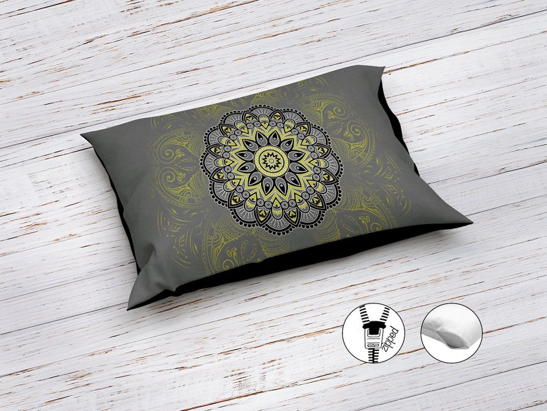 Hippie Art Zone - Chartreuse Mandala Bedding Set For Hippies
