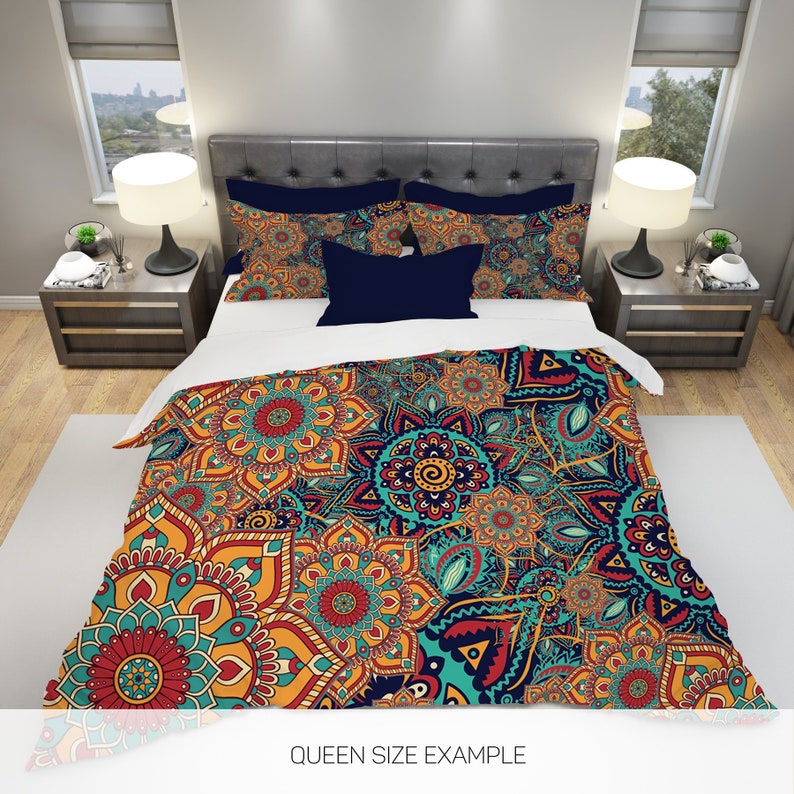 Hippie Art Zone - Colorful Boho Bedding Set For Hippies