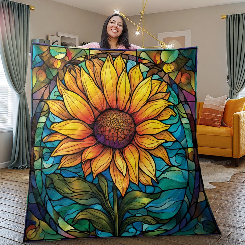 Hippie Art Zone - Colorful Sunflower Hippie Bedding Set, Bohemian and Gypsy Style