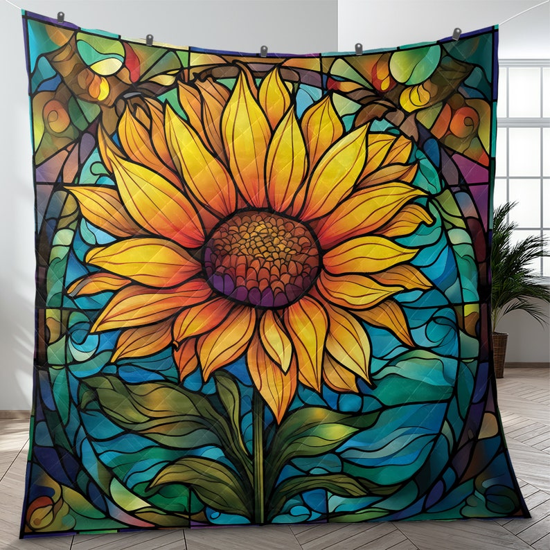 Hippie Art Zone - Colorful Sunflower Hippie Bedding Set, Bohemian and Gypsy Style