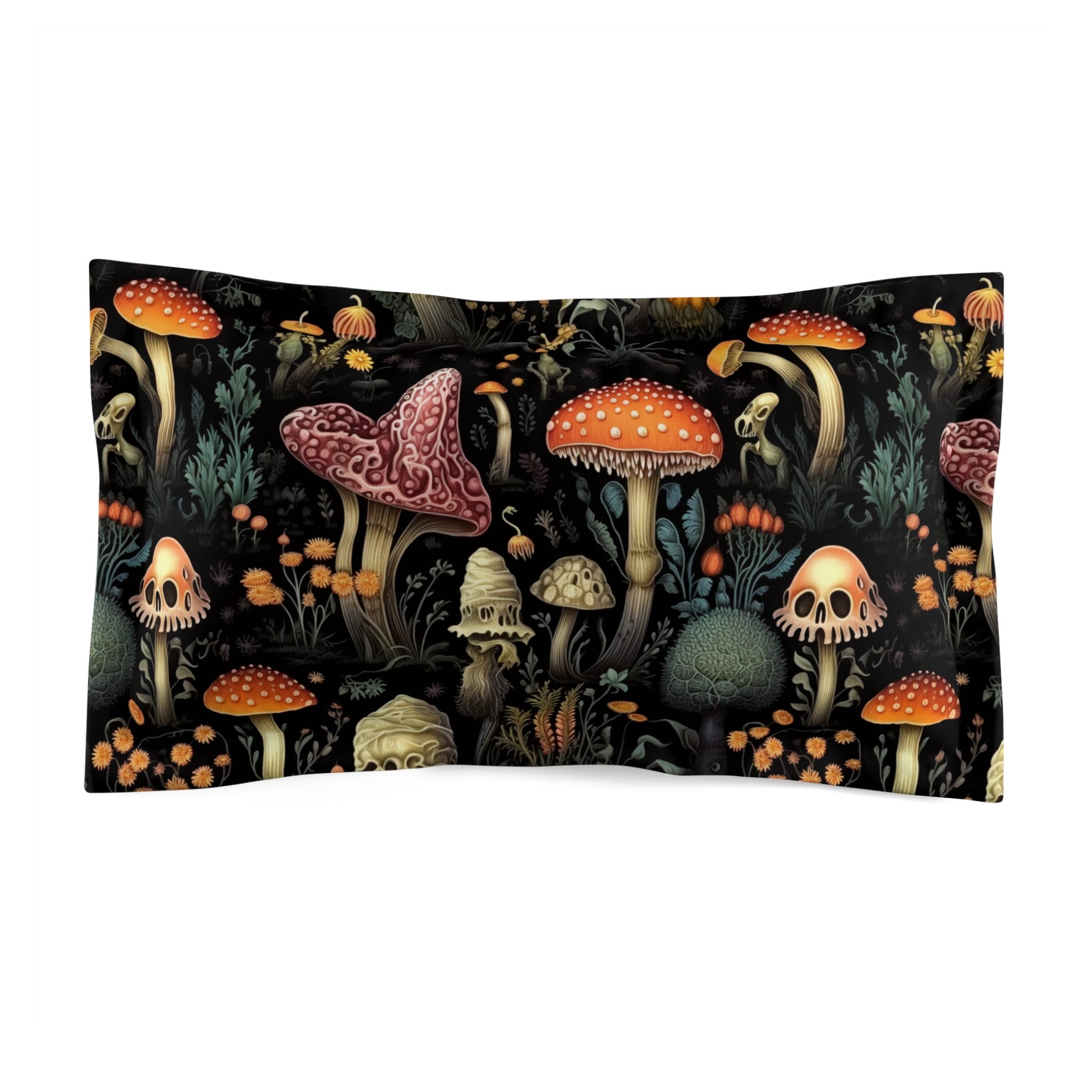 Hippie Art Zone - Dark Dweller Mushroom Duvet Cover, Bedding Set For Hippies