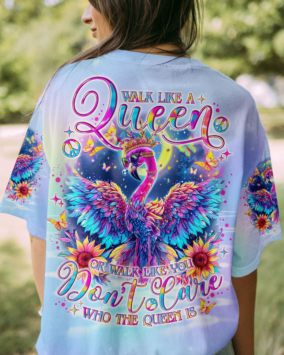 Hippie Art Zone - Walk Like A Queen Flamingo For Hippie