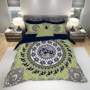 Hippie Art Zone - Elephant Bohemian Bedding Set For Hippies