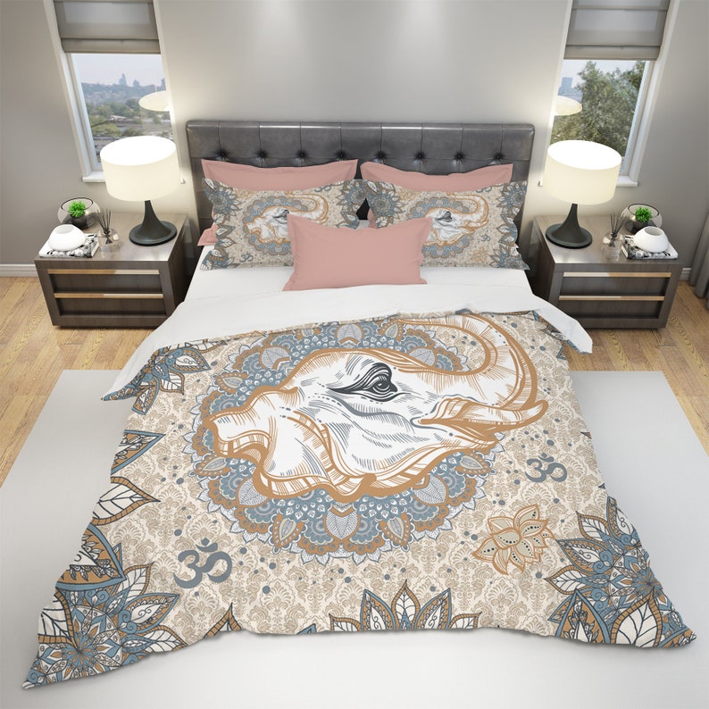 Hippie Art Zone - Elephant Boho Bedding Set For Hippies