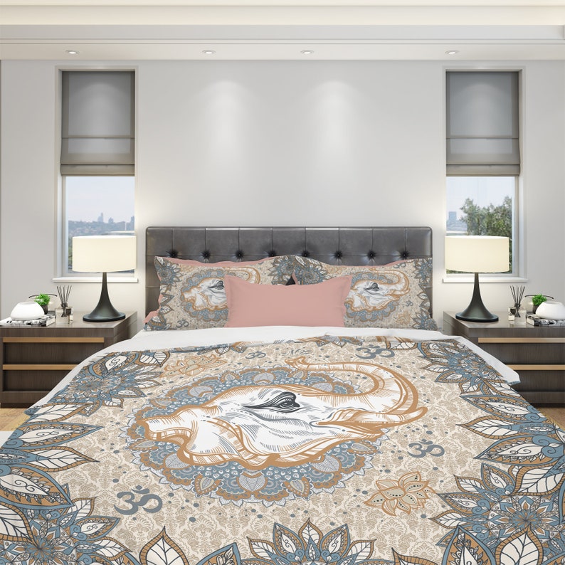Hippie Art Zone - Elephant Boho Bedding Set For Hippies