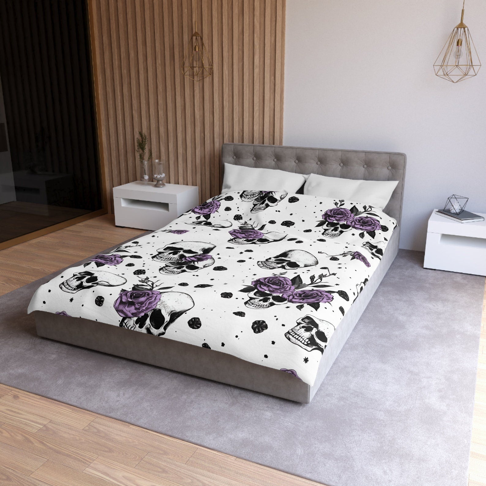 Hippie Art Zone - Eternally Yours Gothic, Halloween Dark Gothic Bedding Set For Hippies