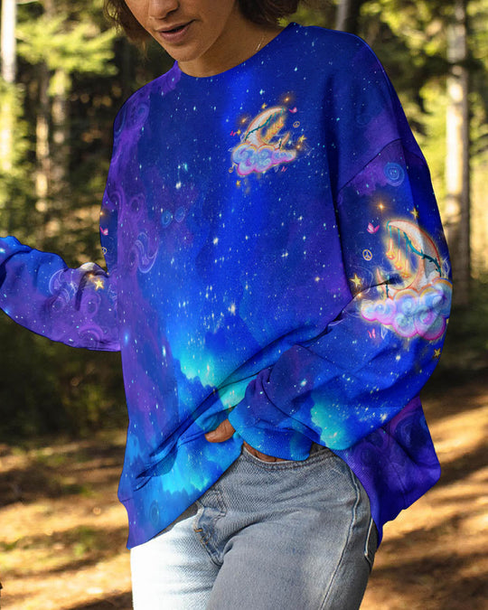 Fly Me To The Moon Hoodie Sweatshirt For Boho Hippie