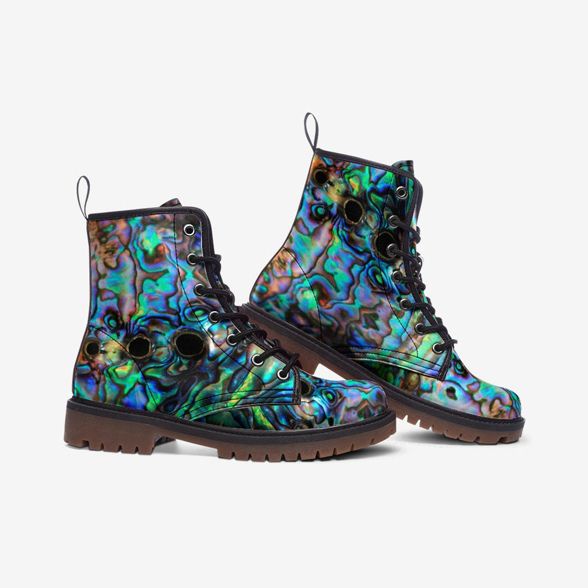 Hippie Art Zone - F*cking Brilliant Vegan Leather Combat Boots For Hippies