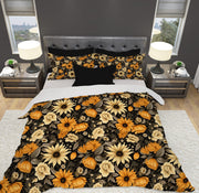 Hippie Art Zone - Forbidden Sunflower, Halloween Dark Gothic Bedding Set For Hippies
