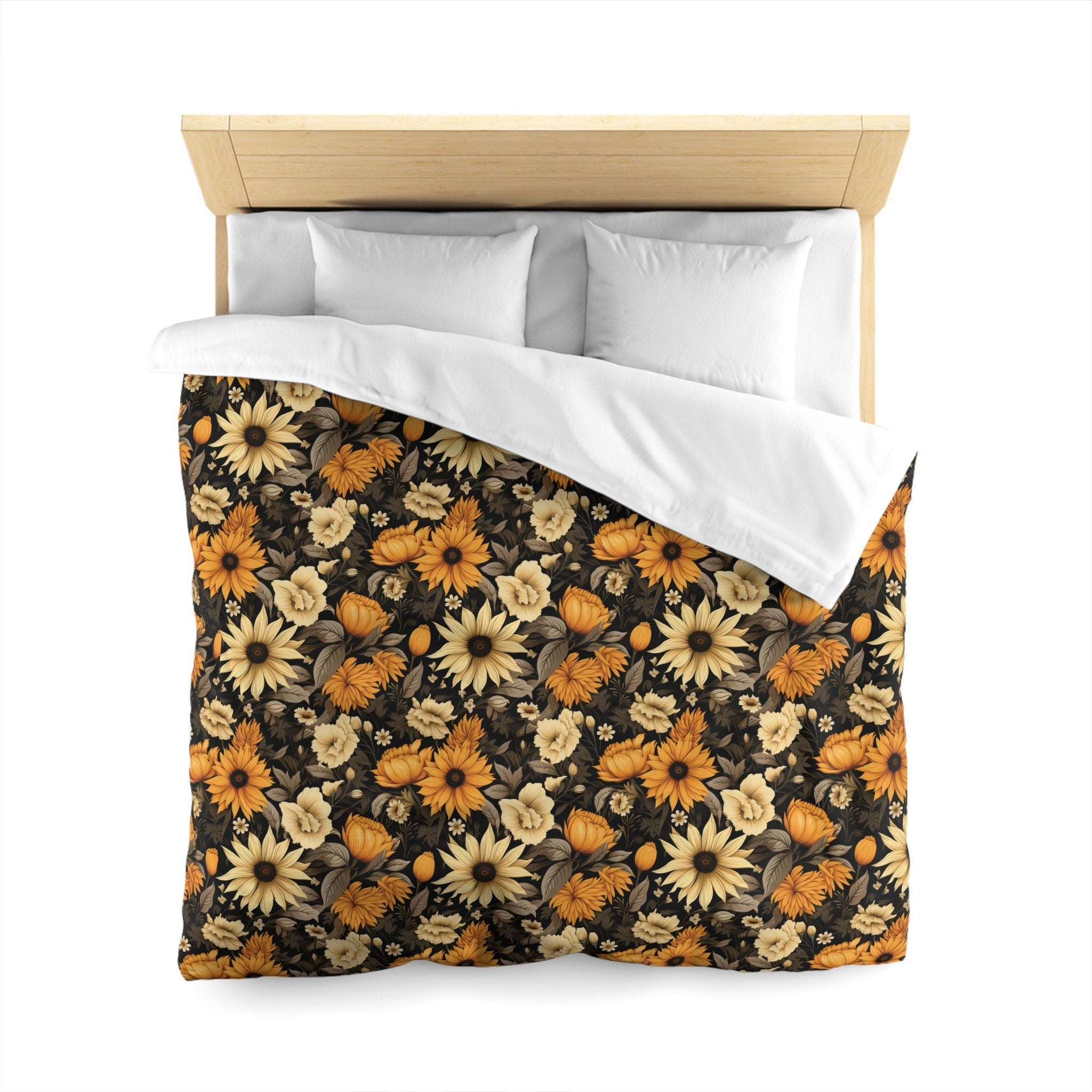 Hippie Art Zone - Forbidden Sunflower, Halloween Dark Gothic Bedding Set For Hippies