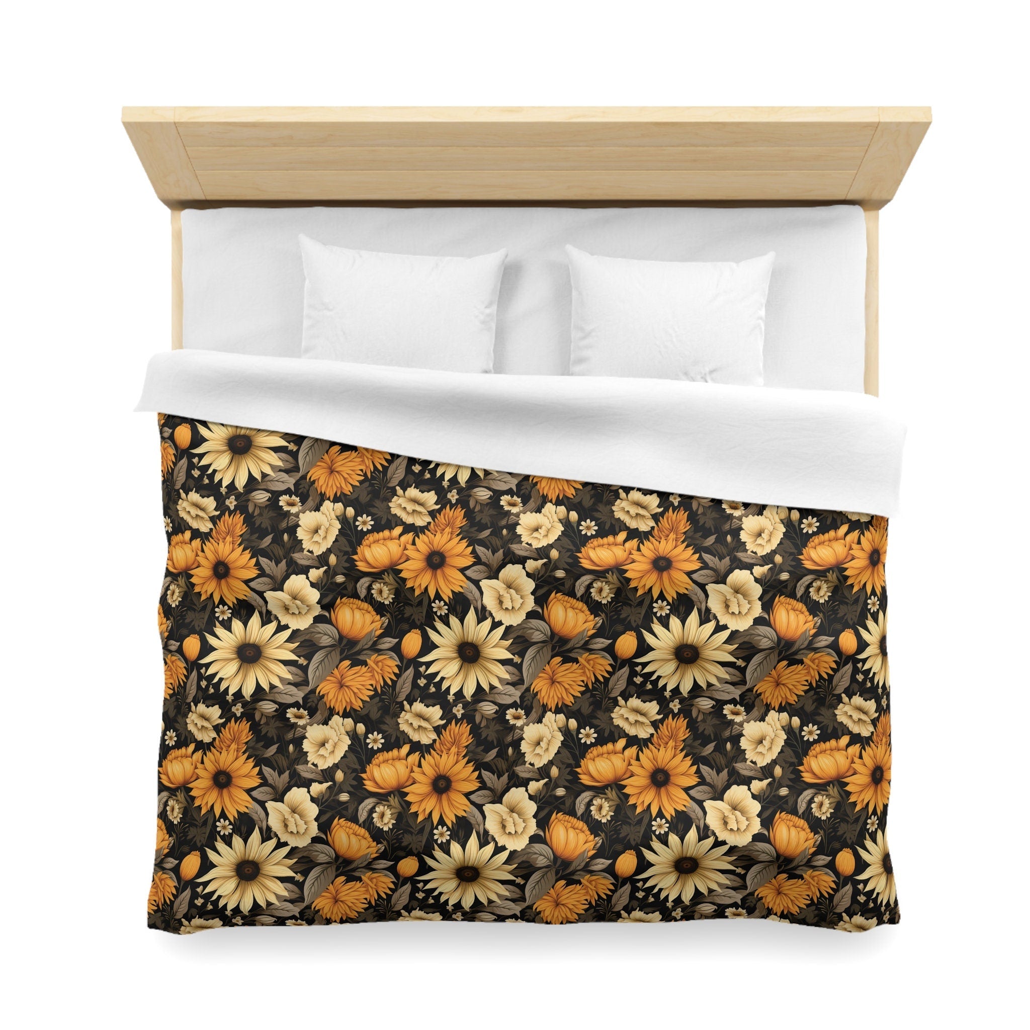 Hippie Art Zone - Forbidden Sunflower, Halloween Dark Gothic Bedding Set For Hippies