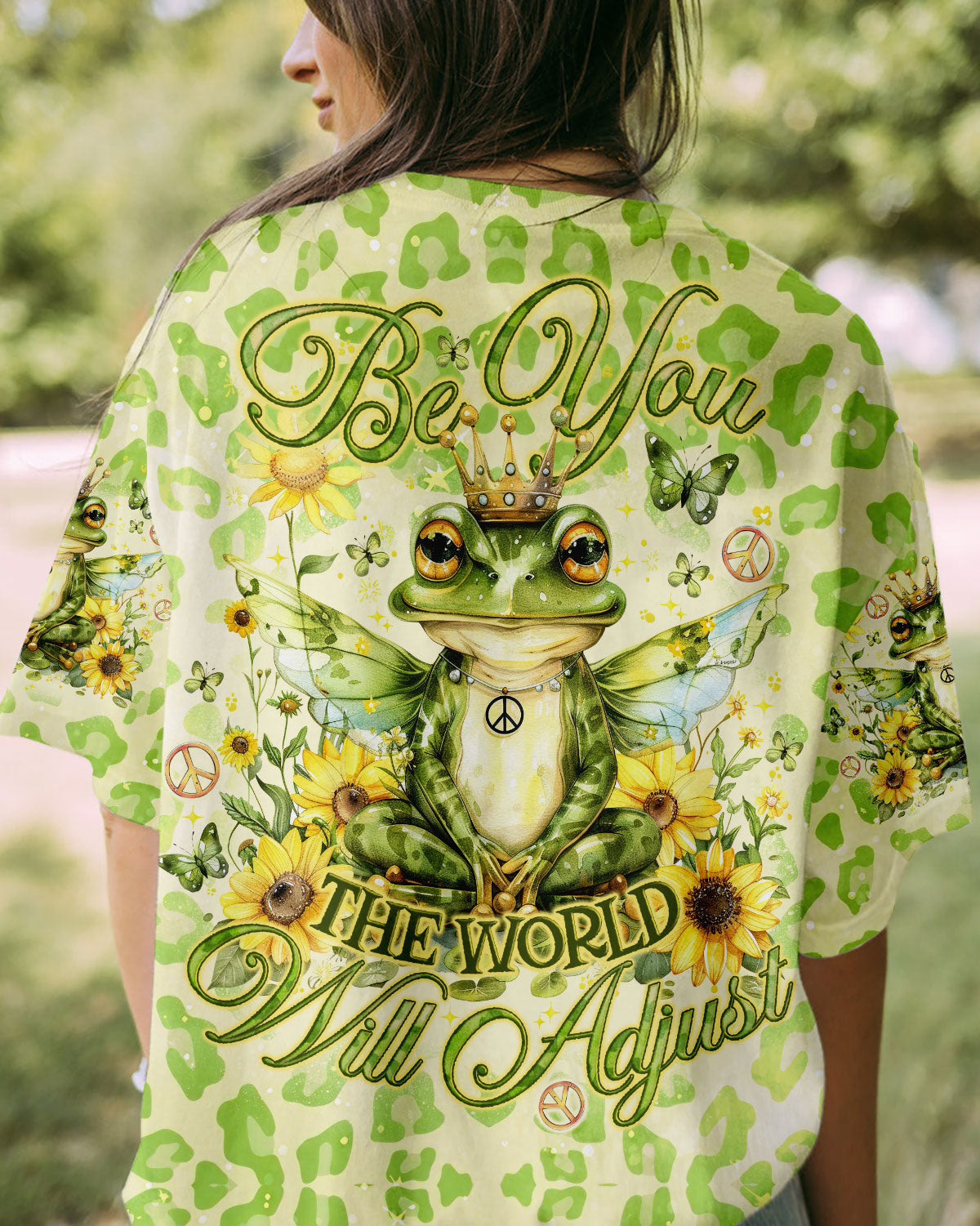 Hippie Art Zone - Be You The World Will Adjust Frog For Hippie