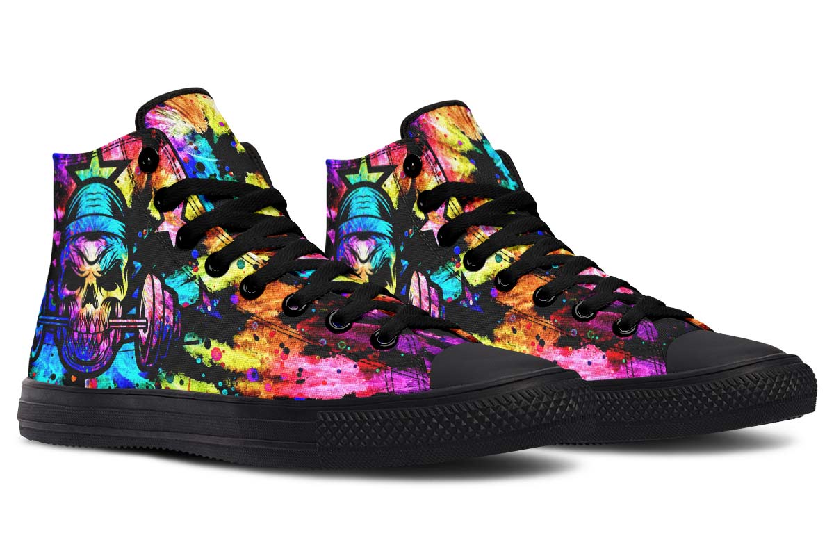 hippieartzone Shoes - TIE DYE GYM ADDICT