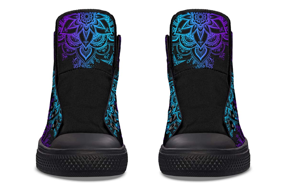 hippieartzone Shoes - COLORFUL WOLF MANDALA