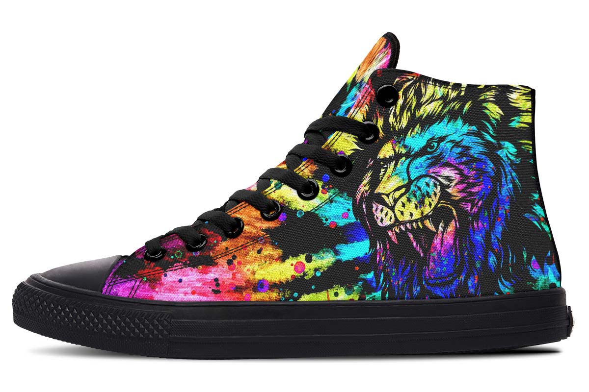 hippieartzone Shoes - TIE DYE LION