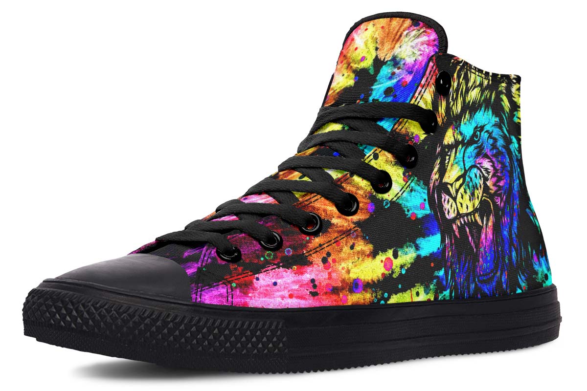 hippieartzone Shoes - TIE DYE LION