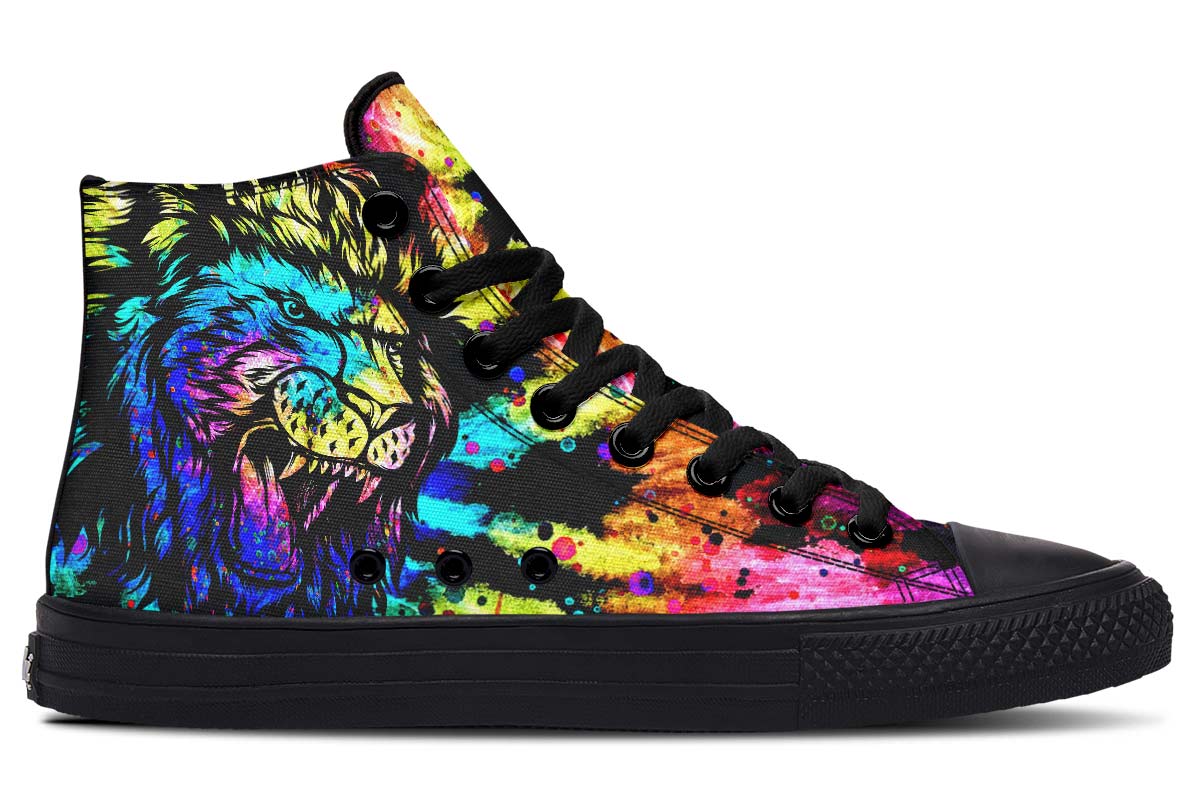 hippieartzone Shoes - TIE DYE LION